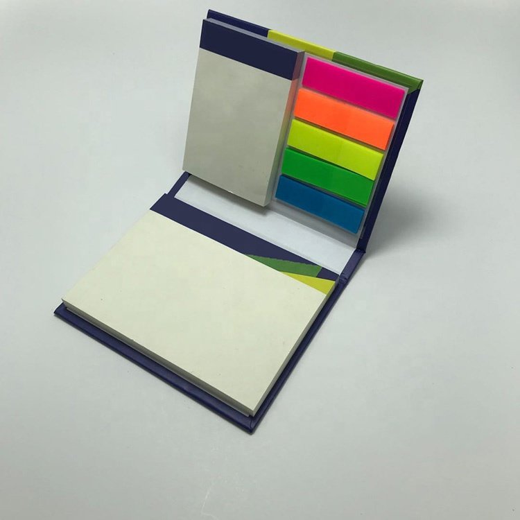 Unique Hard Cover Office Corporate Gift Custom Logo Mini Paper Page Marker Memo Notepad Sticky Note Pad Block Holder Book Box