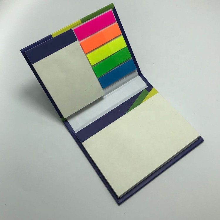 Unique Hard Cover Office Corporate Gift Custom Logo Mini Paper Page Marker Memo Notepad Sticky Note Pad Block Holder Book Box