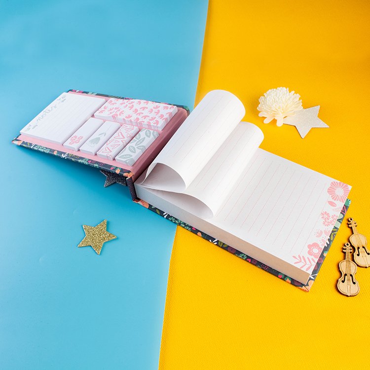 Hot Sale OEM Personalized Notepad Stationery Set Sticky Notes Color Foil Stamping Custom Memo Pad