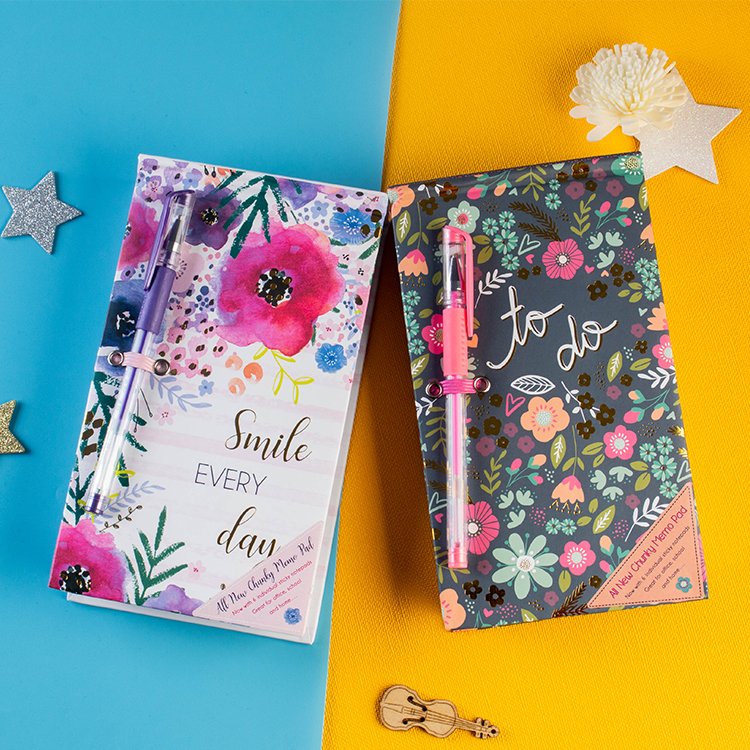 Hot Sale OEM Personalized Notepad Stationery Set Sticky Notes Color Foil Stamping Custom Memo Pad