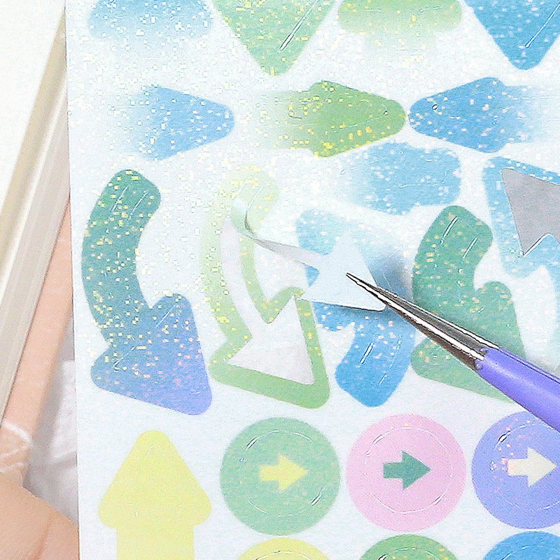 High Quality Gorgeous Shiny Die Cut Sticky Note Notebook Material Sticker Student Gift Stationery Custom Sticky Note With Logo