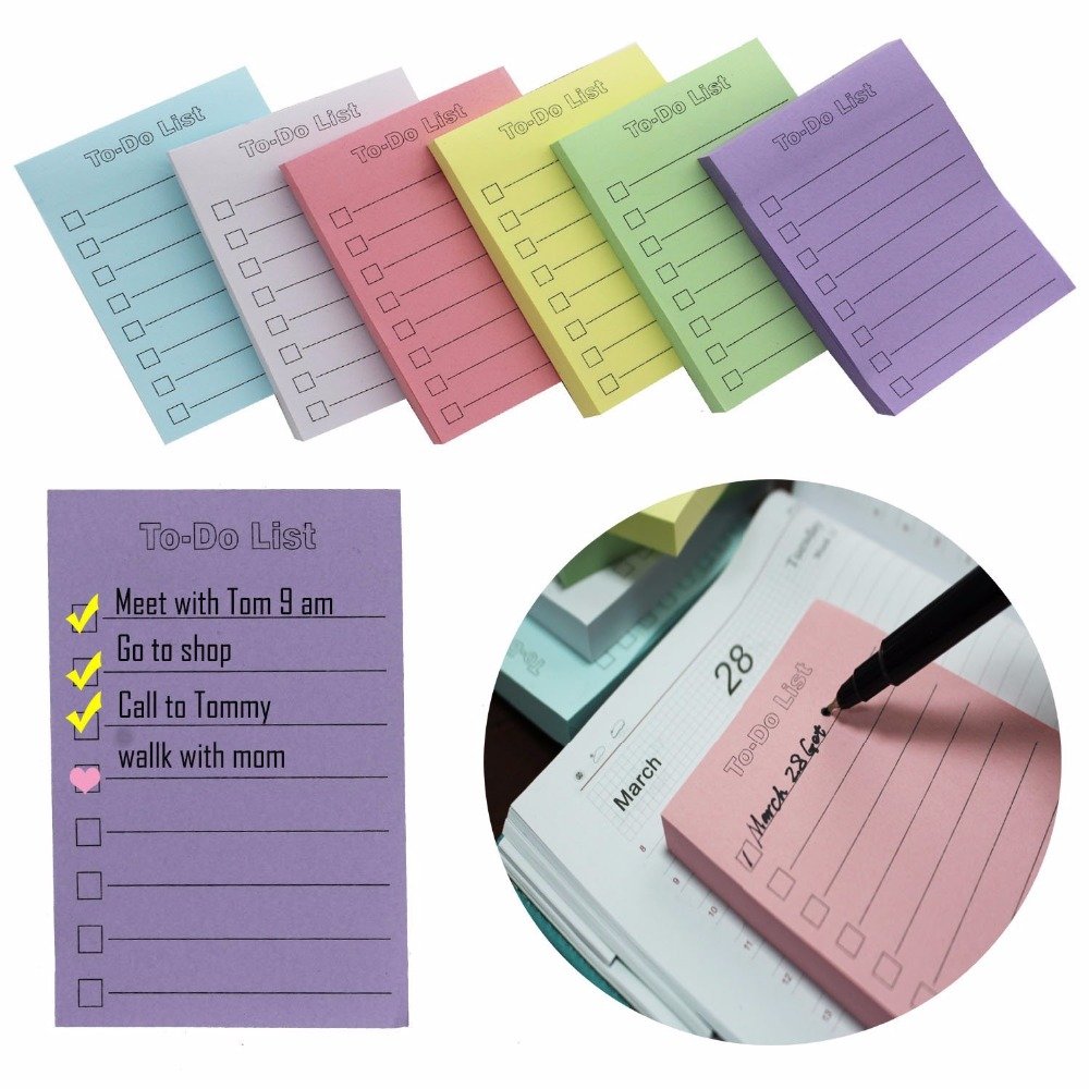 Custom To Do List Notepad Sticky Note Memo Pad