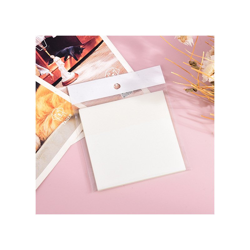 7.5*7.5cm Rectangular Transparent PET Simple Sticky Notes Super Sticky Student Drawing Notes and Sticker Manufacturer