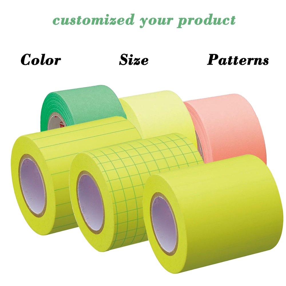 Custom Sticky Notes Roll stationery good quality adhesive sticky notes roll Roll Tape Grid Notes Type