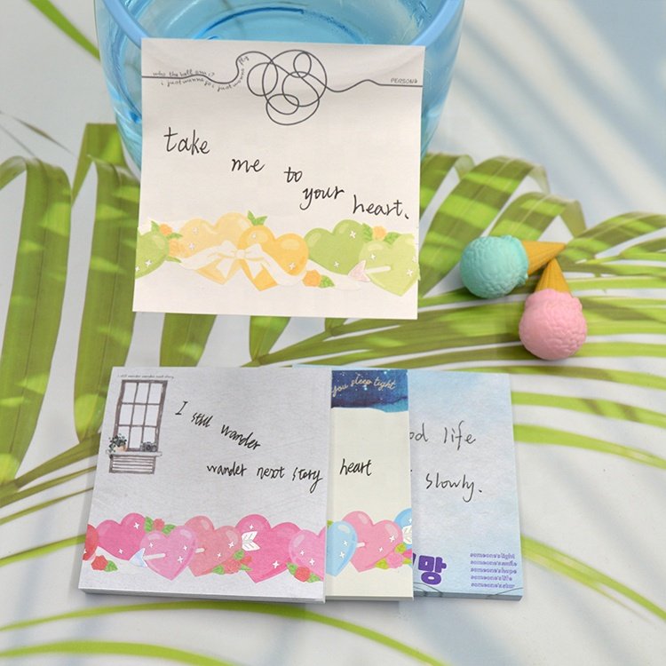 Customized Self-Adhesive Colorful Cute Stationery Cartoon Stickers Notepads Printing Memopad Sticky Notes