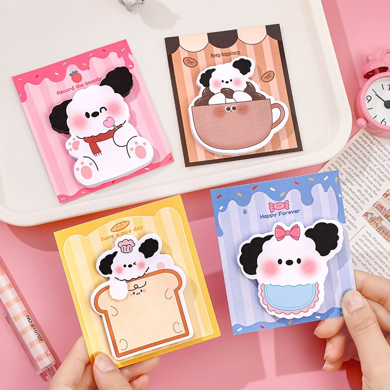 RuunJoy Cartoon Mnin Pochacco Notes Papers for Student Cute Message Note Paste Sticky Stationery Notes Memo Pad wholesale