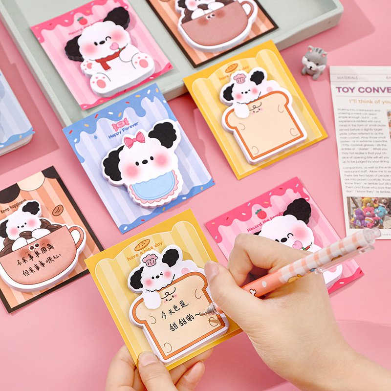 RuunJoy Cartoon Mnin Pochacco Notes Papers for Student Cute Message Note Paste Sticky Stationery Notes Memo Pad wholesale