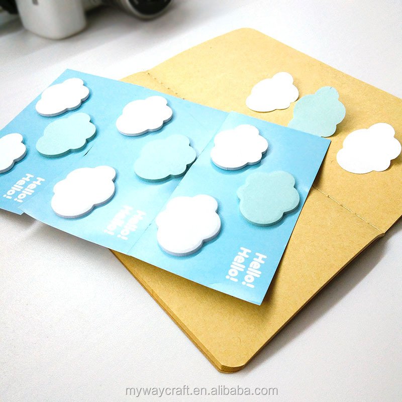 Custom Cute Clouds Leaf Animal Forest Mini Memo Pad Stationery Sticker Notes Paper Customised Bookmark Flags Sticky