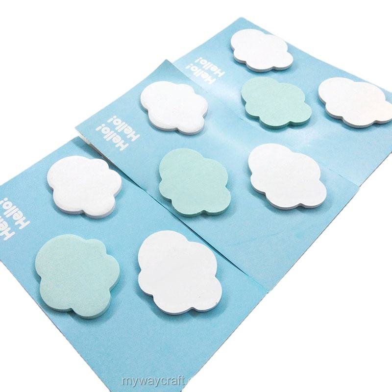 Custom Cute Clouds Leaf Animal Forest Mini Memo Pad Stationery Sticker Notes Paper Customised Bookmark Flags Sticky