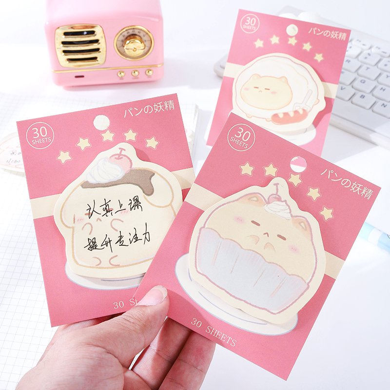 Stationery Sticky Notes Cute School Supplies Memo Pads Self-Adhesive Kawaii Stationery Cartoon