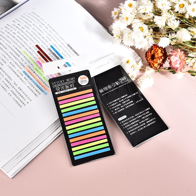 15 Colors Small Multiple Gradient Color Index Transparent PET Loose Leaf Sticky Notesticky Memo Pad Custom For Drawing