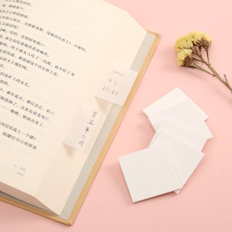 Hengxin Customized Sticky Notes Memo Pads Set Mini Notes Cheap Sticky Transparent waterproof Glue Page Flags Sticky Notes