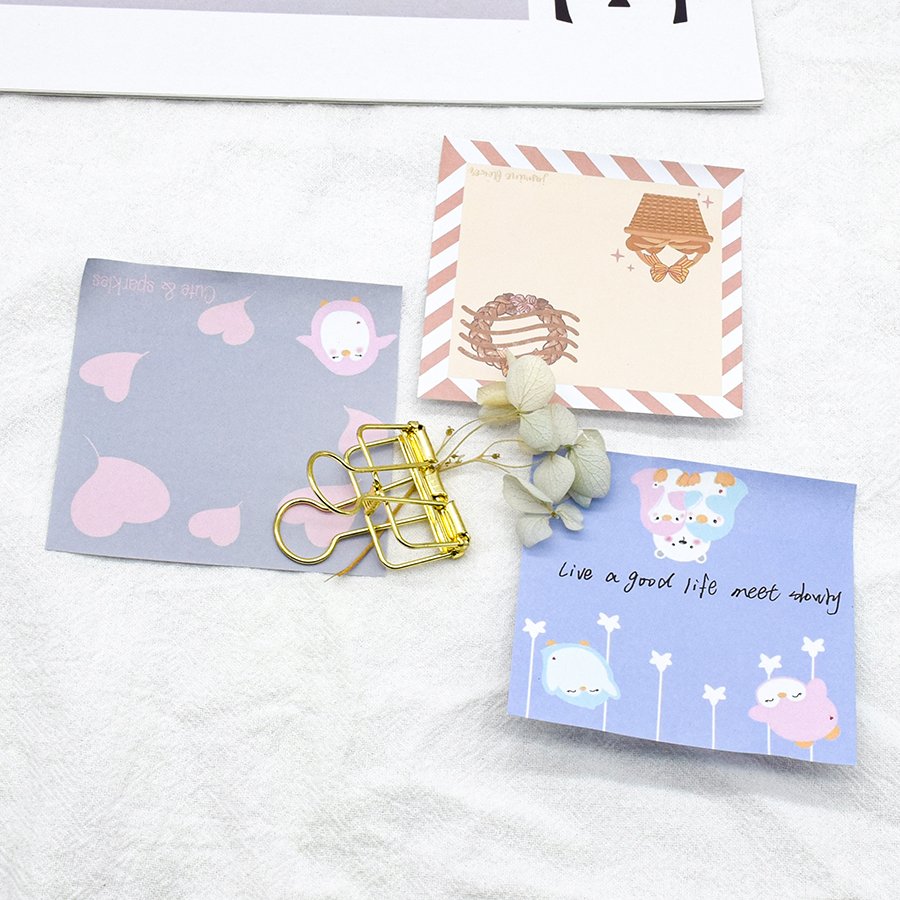 Custom Tear-off Paper Notepad Kawaii Memo Pads Promotional Customized Sticky Note Pad Sticky With Logo
