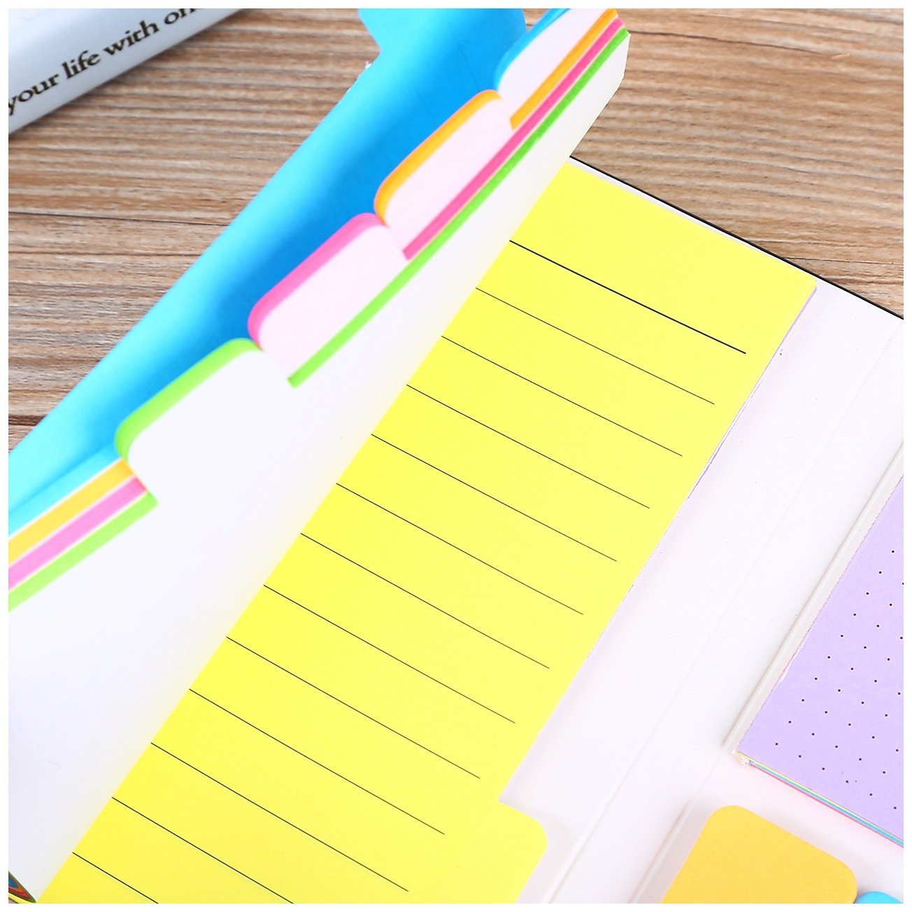 GF New Design Custom Self Adhesive Office School Home Divider Sticky Notes Tabs 4 x 6 Inches Lined Memo Sticky Note Pad
