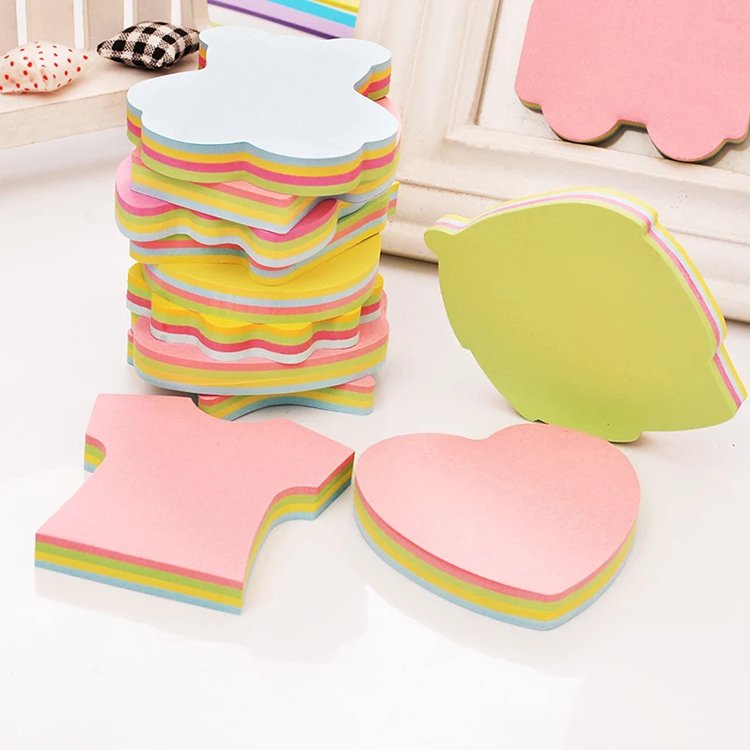 Custom Clear Transparent Colorful Kawaii Sticky Notes Cute Stick Notes pad Transparent Stationery Set Memo Pad Sticky Note Pads