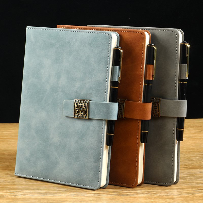 Custom Logo Business Office Stationery Corporate Gift Set Diary PU Leather A5 Journal Notebook Luxury Gift Set With Box And Pen