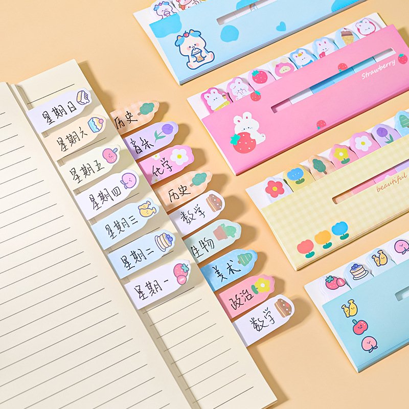 Cute cartoon animal series school student kids sticky notes pad memo pad stationery supplies customize 120sheets/pad