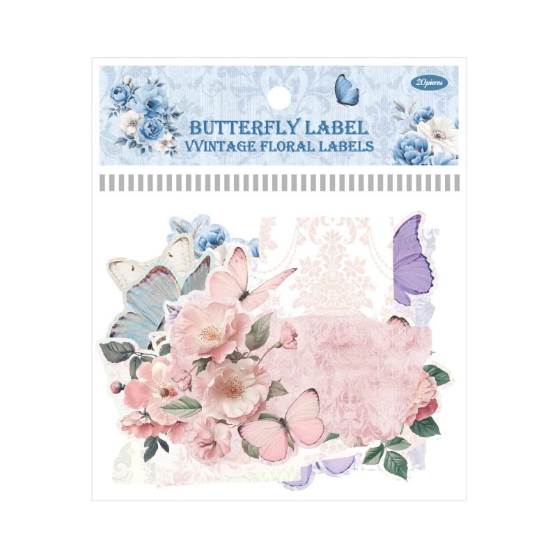 Vintage Flower Label 20 Shaped scrapbook paper Writing Collage Backing Paper 6 Options scrapbooking supplies scrapbook stickers