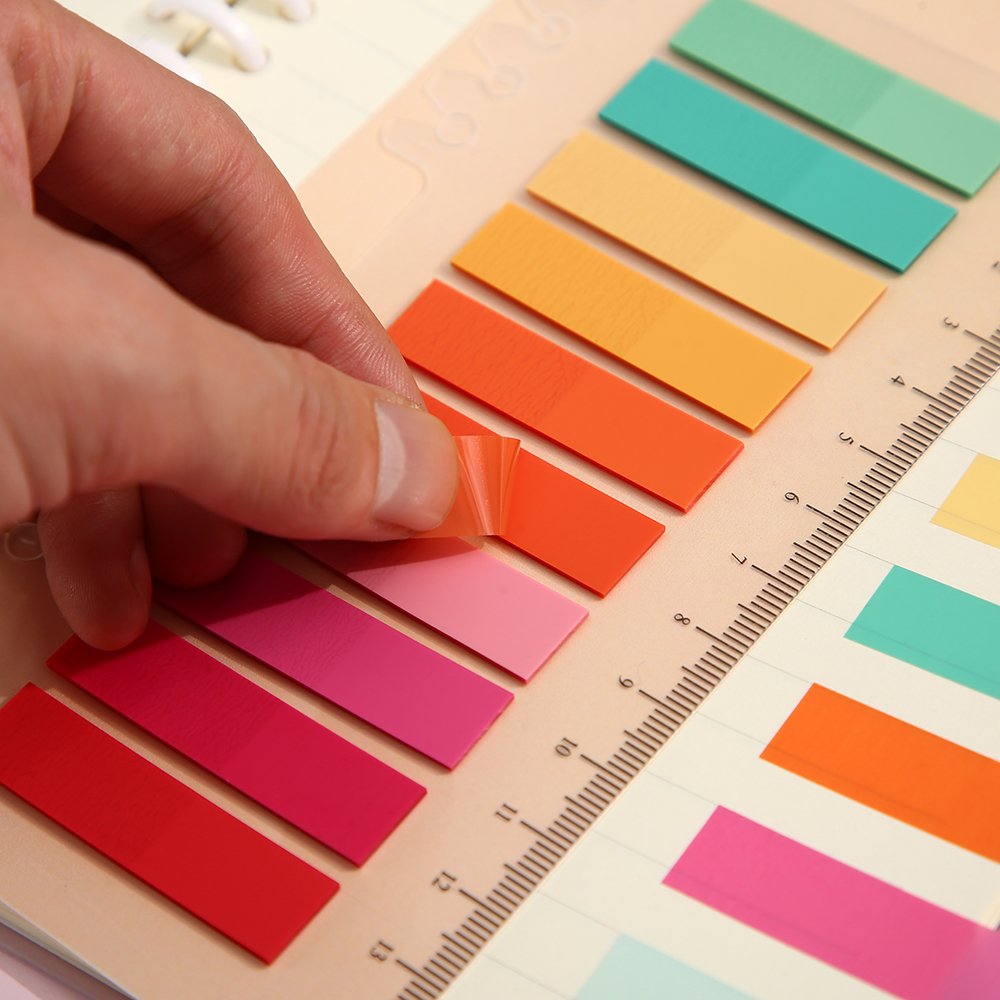 Page Flags Sticky Notes Clear Memo Pad Plastic Sticker Notes PET Index Tabs stationery With rulers