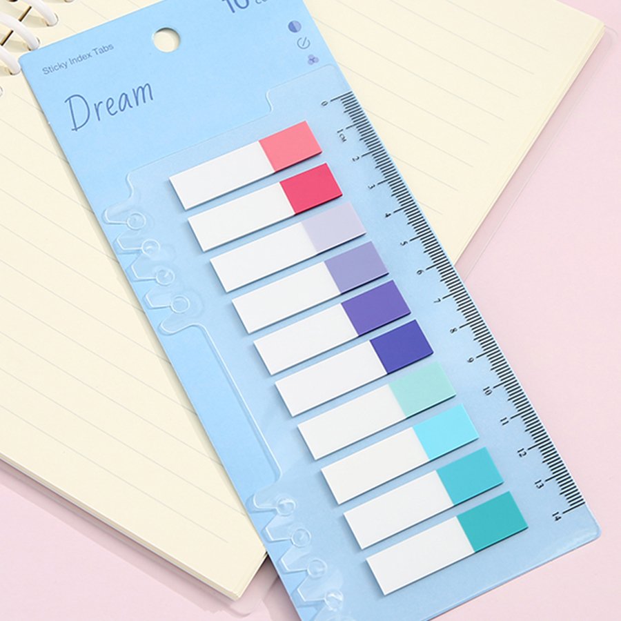 Page Flags Sticky Notes Clear Memo Pad Plastic Sticker Notes PET Index Tabs stationery With rulers