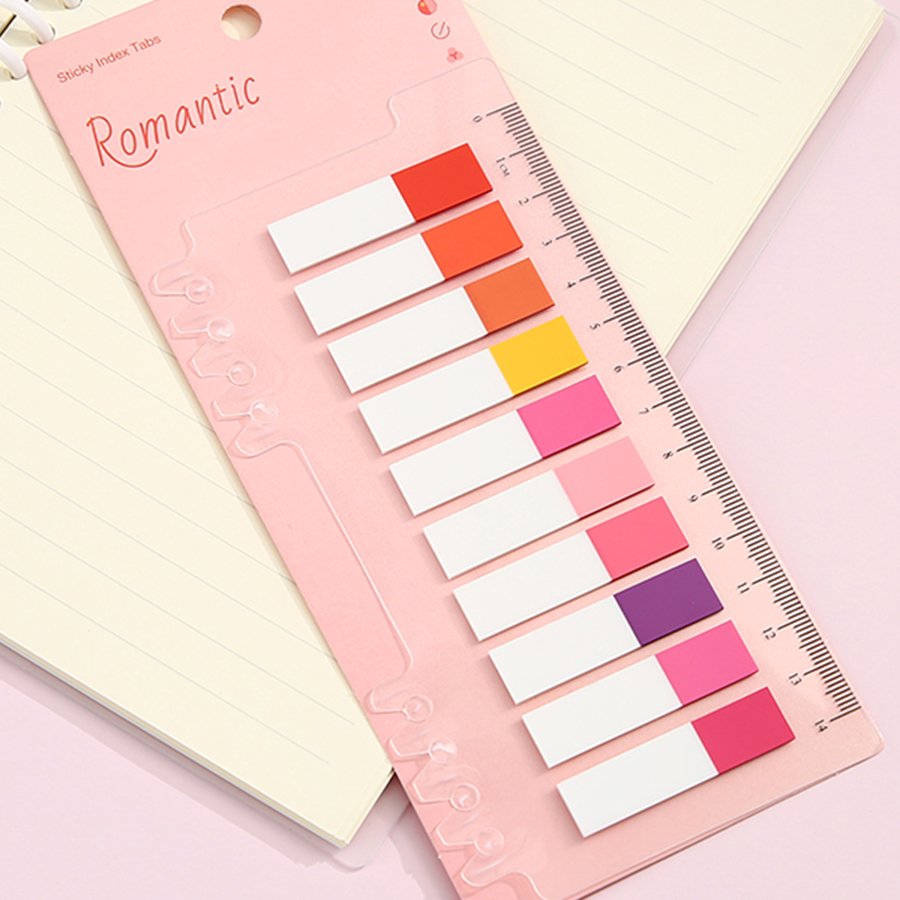Page Flags Sticky Notes Clear Memo Pad Plastic Sticker Notes PET Index Tabs stationery With rulers