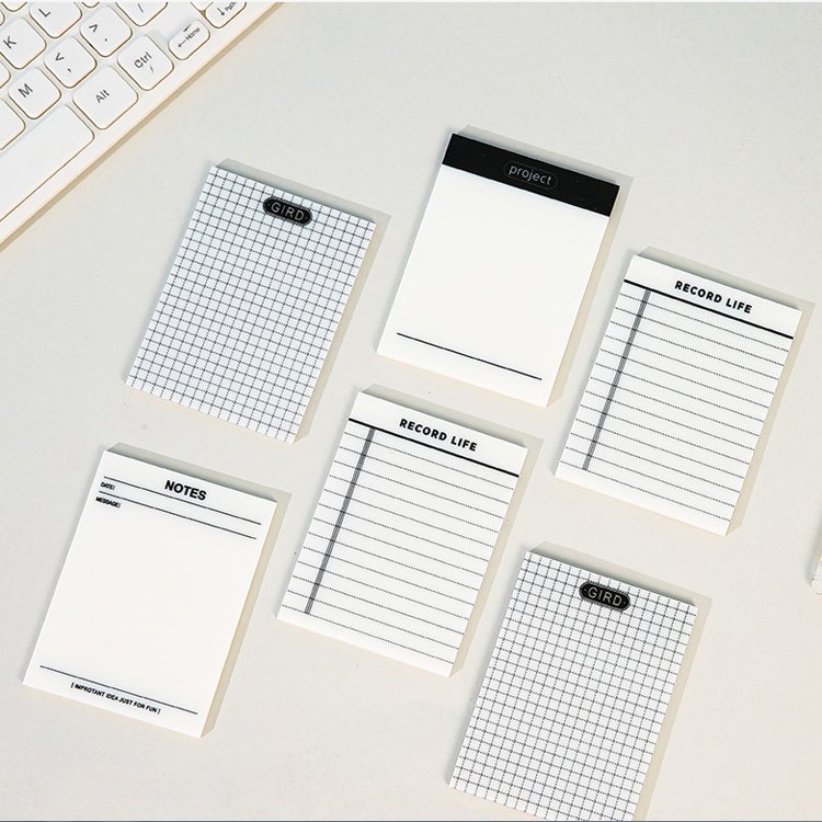 70*95 mm clear sticky note transparent sticky note Chessboard style waterproof sticky notepad 50 pages