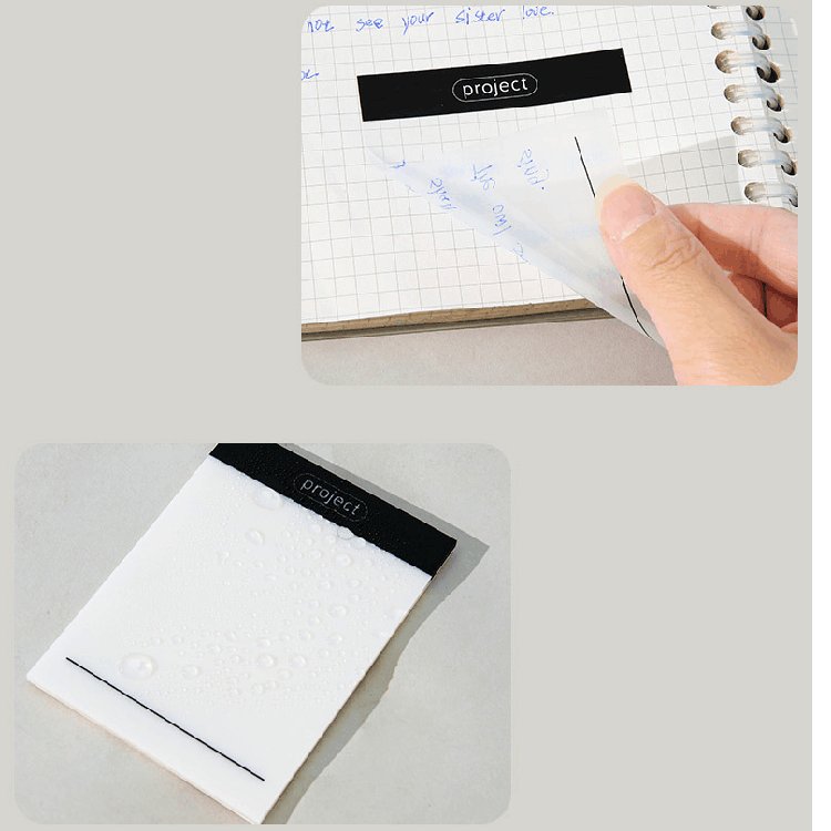 70*95 mm clear sticky note transparent sticky note Chessboard style waterproof sticky notepad 50 pages