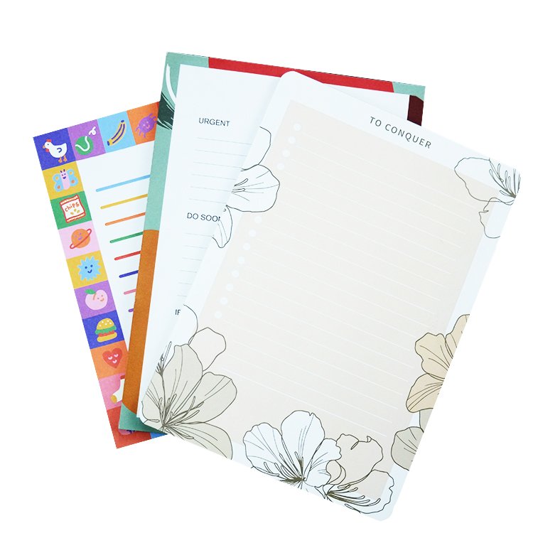 Customizable A5 A4 & A6 Size Eco-Friendly To-Do List Weekly Notepad Promotional Customizable Printing Stationery Paper Memo Pads