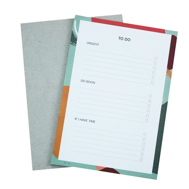 Customizable A5 A4 & A6 Size Eco-Friendly To-Do List Weekly Notepad Promotional Customizable Printing Stationery Paper Memo Pads