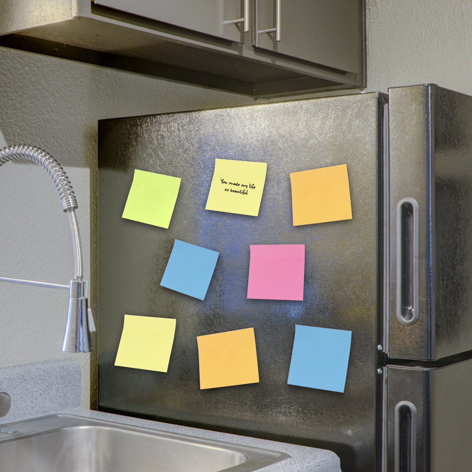 2024 High Quality Product Cute Stationary Sticky Notes 3"X3" 75x75mm 45 Pages Removable Sticky Notes