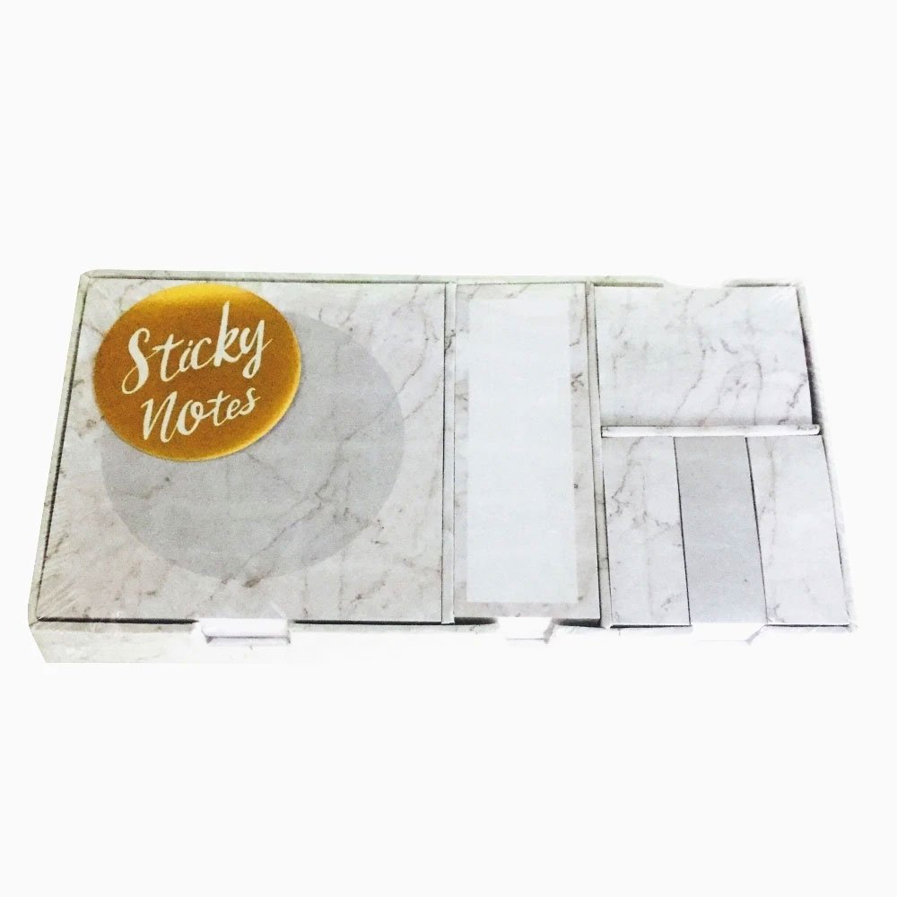 GF High Quality Multiple Custom Print Marble Design Custom Logo Sticky Notes Set for School Office and Home