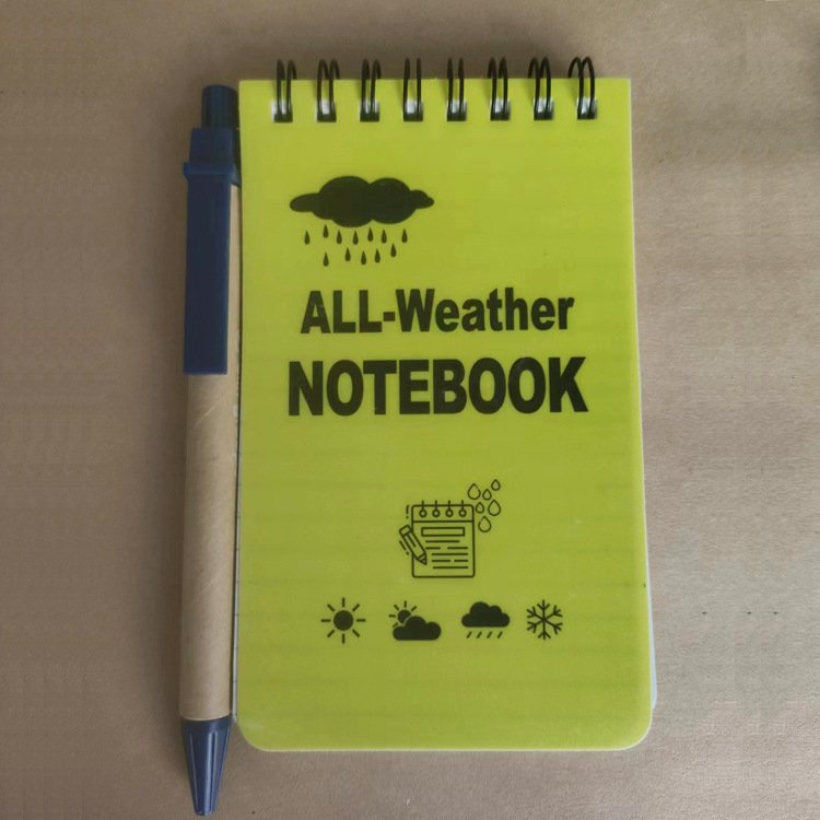Custom Memo Waterproof Pocket Notebook Stone Paper Spiral Colored Notepads For Outdoor Activities Office All Weather Note pad