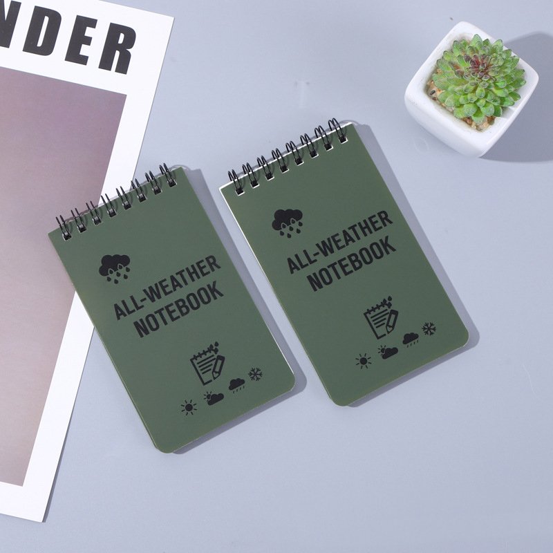 Custom Memo Waterproof Pocket Notebook Stone Paper Spiral Colored Notepads For Outdoor Activities Office All Weather Note pad