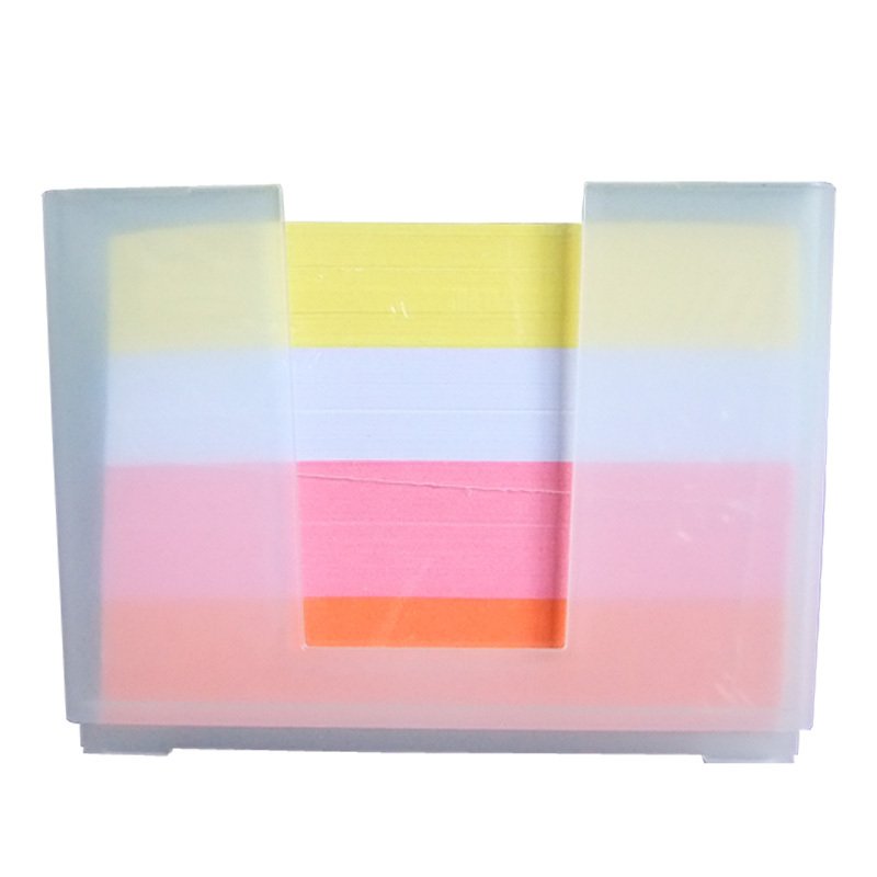 Factory customized print logo with plastic box memo pad cube notepad paper note cube