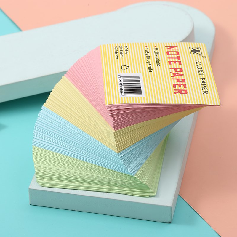 Manufacturer customized logo memo pads colourful paper cubes non-viscous note pad paper block memo cubes