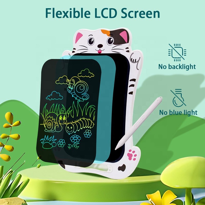 Graphic Cartoon Handwriting Pad 8.5'' Lcd Writing Tablet Cat Dog Eagle Tiger Shape Colorful Drawing Tablet Toddler Doodle Board