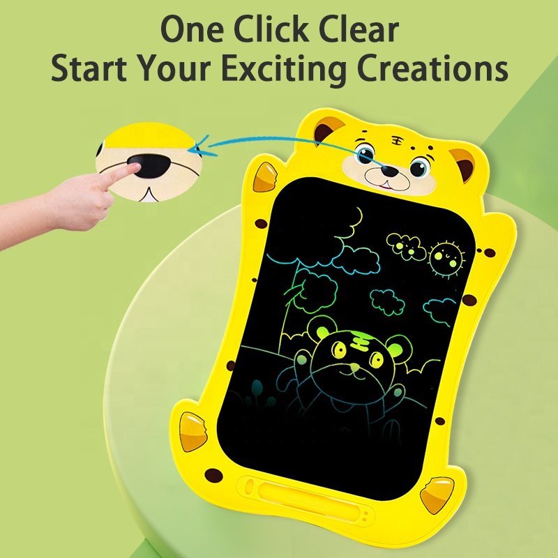 Graphic Cartoon Handwriting Pad 8.5'' Lcd Writing Tablet Cat Dog Eagle Tiger Shape Colorful Drawing Tablet Toddler Doodle Board