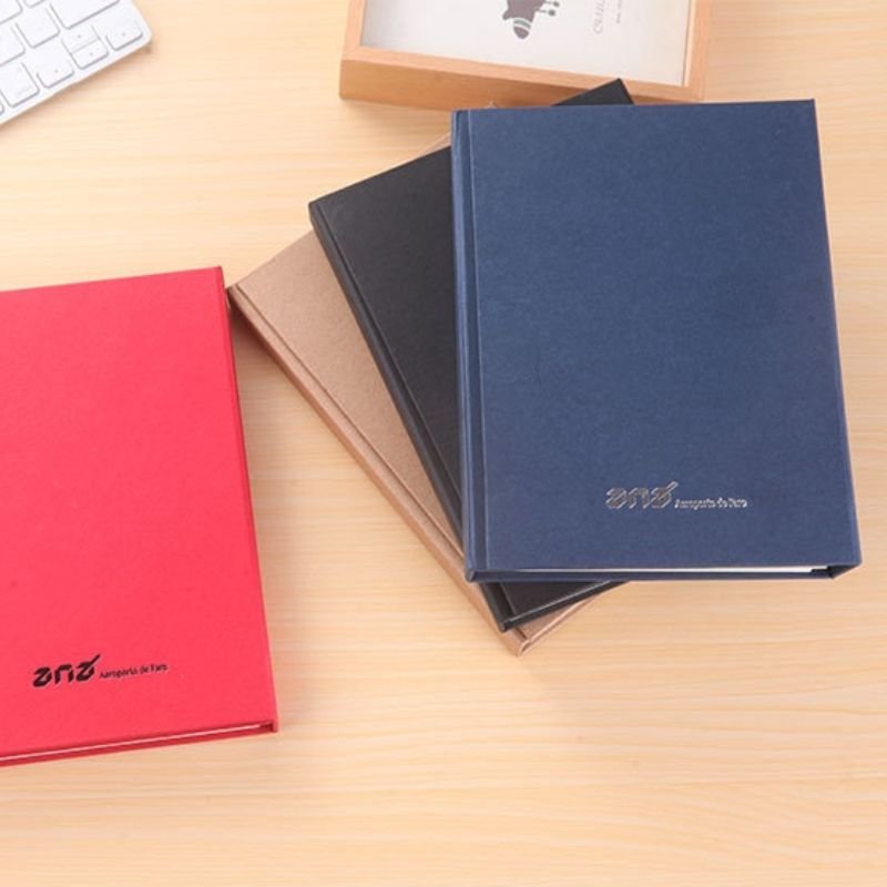 Business Office Supplies Leather Folded Black Custom Logo Stationery Memo Pads Sticky Notes Notepad with Pen Rulers Set Book