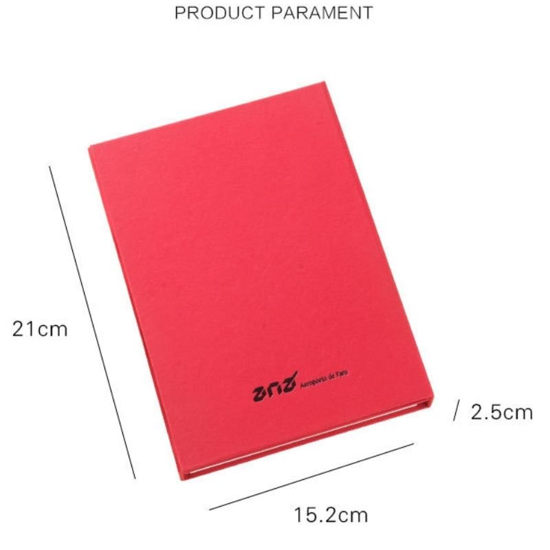 Business Office Supplies Leather Folded Black Custom Logo Stationery Memo Pads Sticky Notes Notepad with Pen Rulers Set Book