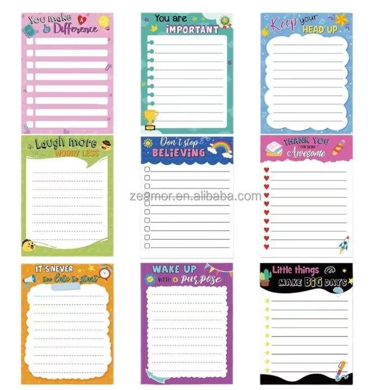 Zeamor Fridge Memo Pad Notebook With Pen To Do List Sticky Note Pads Planner Magnetic Notepad With Logo Custom