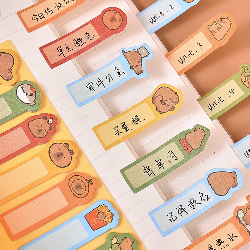 Cartoon Capybara Memo Pads Kawaii Stationery Memo Pads Student Memo Pad