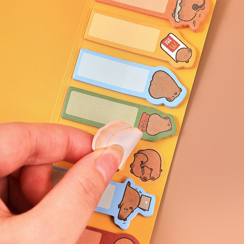 Cartoon Capybara Memo Pads Kawaii Stationery Memo Pads Student Memo Pad
