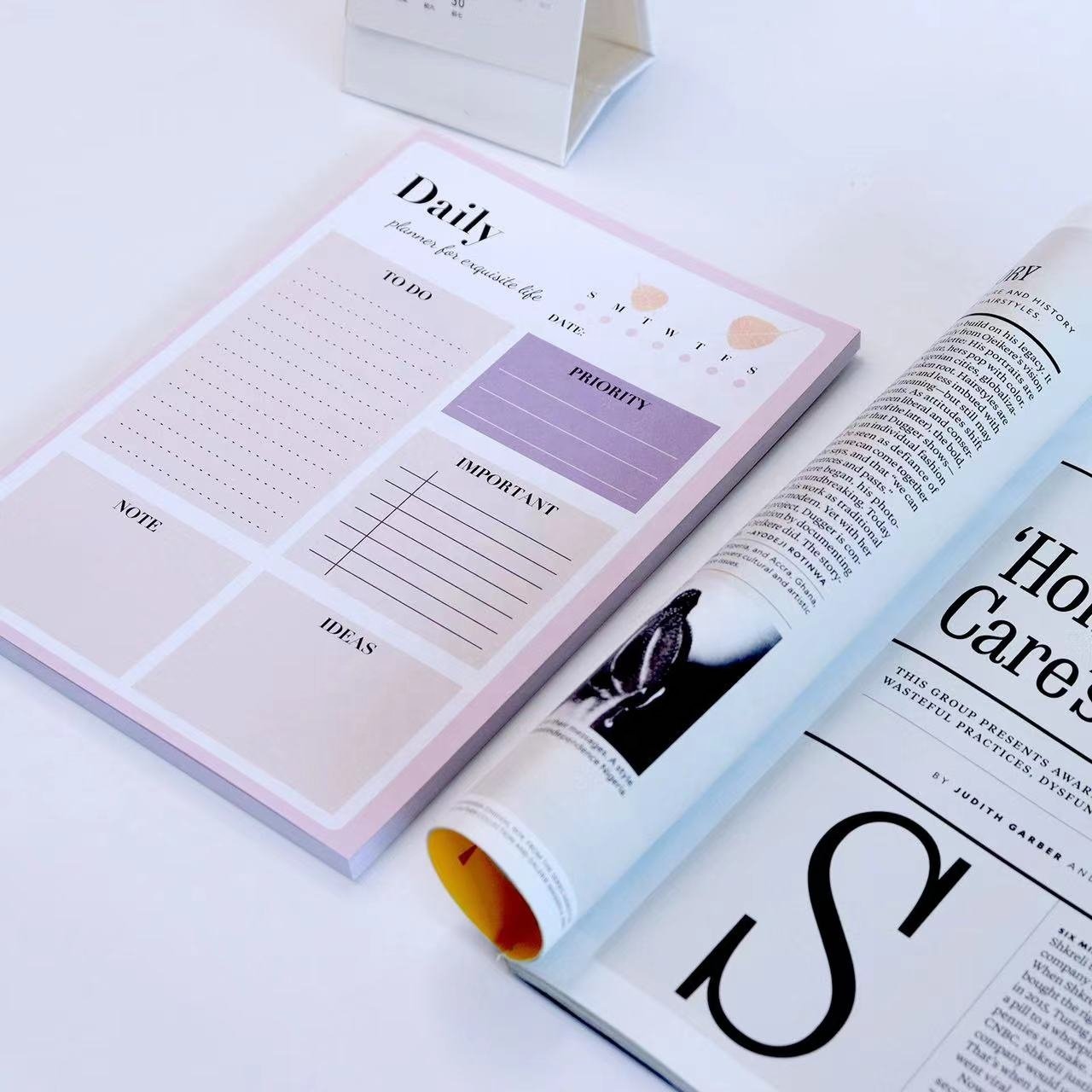 Custom Daily Planner to Do List Notepad with Tear Off Planning 50 Sheets Memo Pad