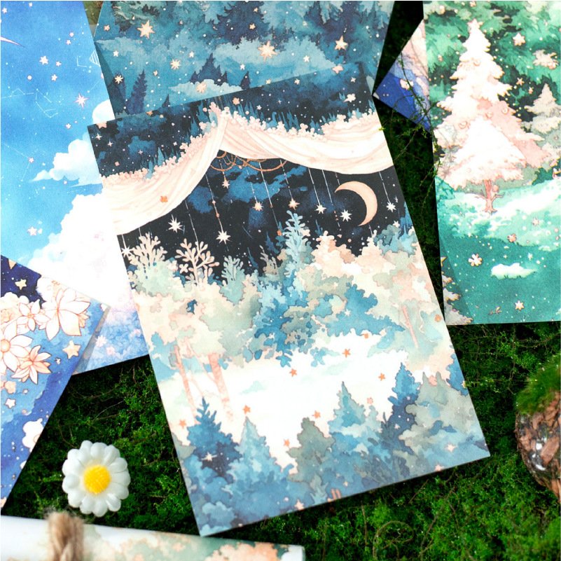 30pcs/pack material paper Fairytale Wonderland series handbook collage dream bottoming decorative message European retro