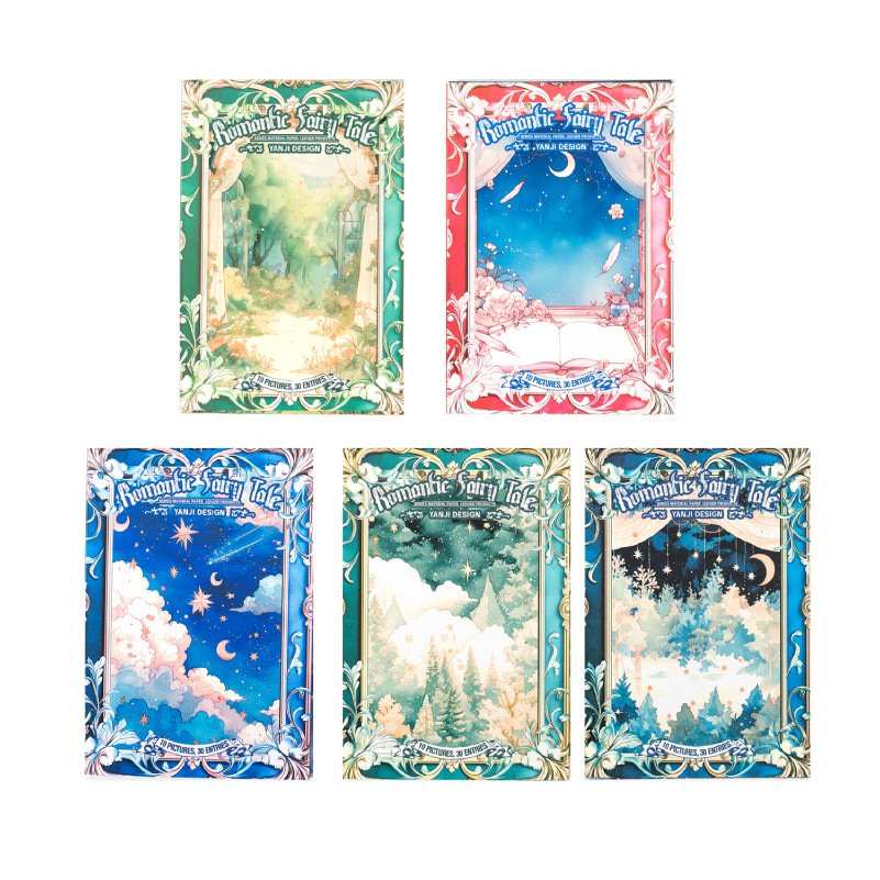 30pcs/pack material paper Fairytale Wonderland series handbook collage dream bottoming decorative message European retro