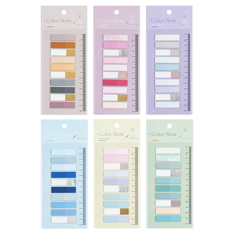 Retro Morandi PET Memo Pads Laser Memo Pads Loose Leaf Index Sticker 200 Sheets