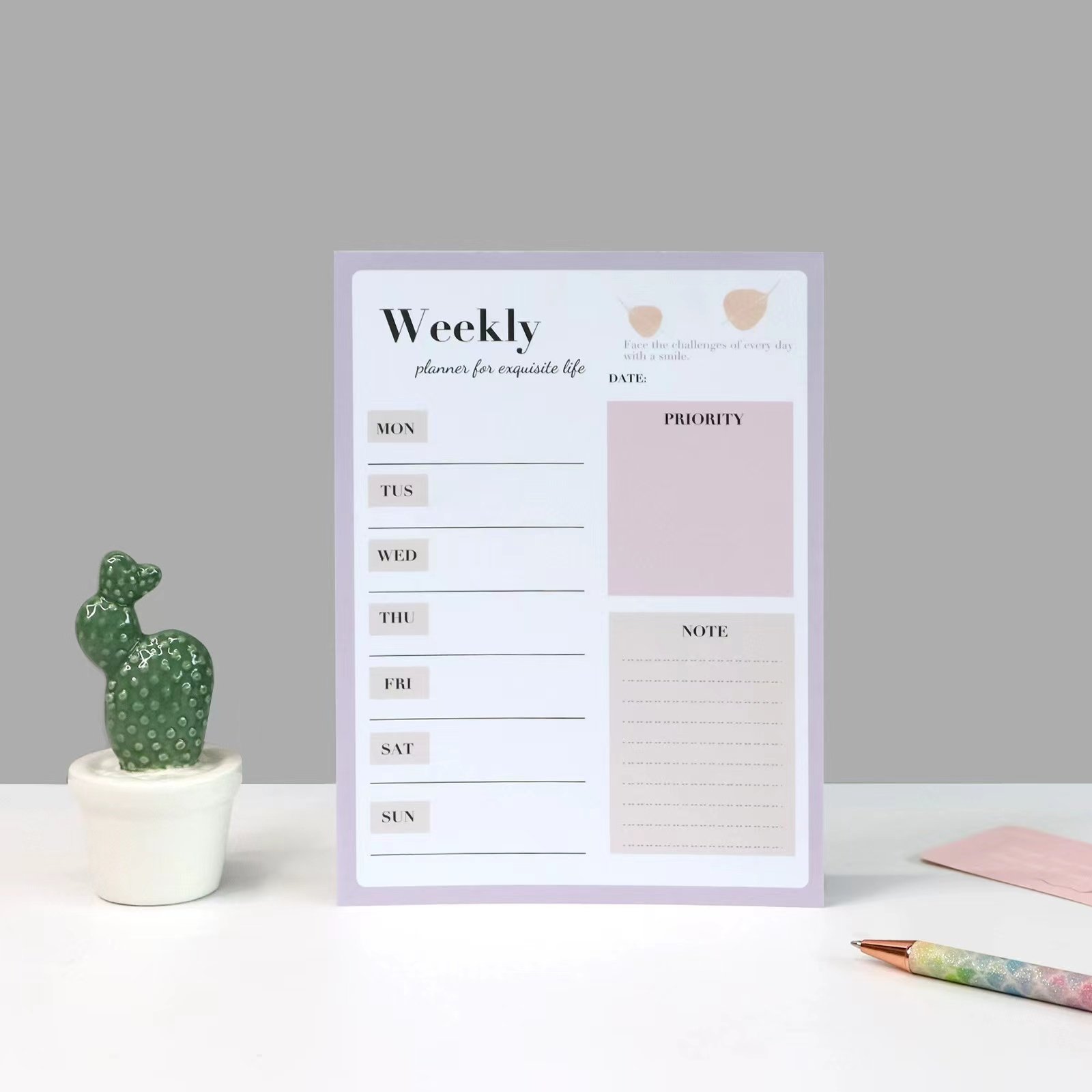 Daily Planner Notepad Tear-Off Daily Planning custom memo pad with To Do Lists