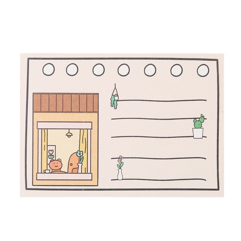 Stationery Die Cut Fashion Cartoon Memo Pad Adhesive Sticky Notes