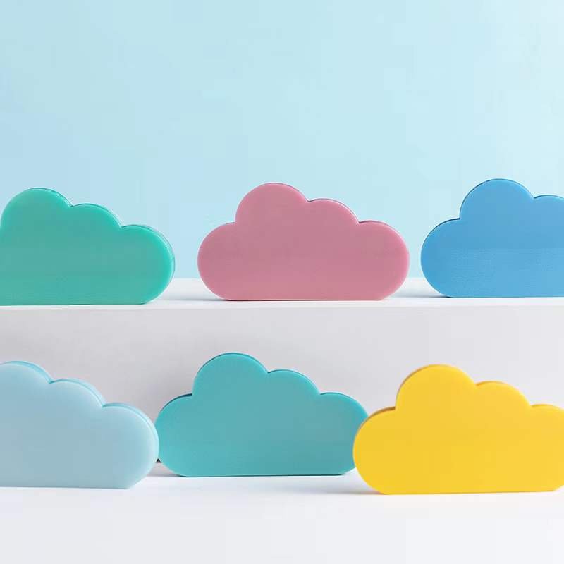 Custom Cloud Shape Sticky Notes Set Wholesale Cute School Supply Stationery with Magnetic Feature Transparent Memo Pad
