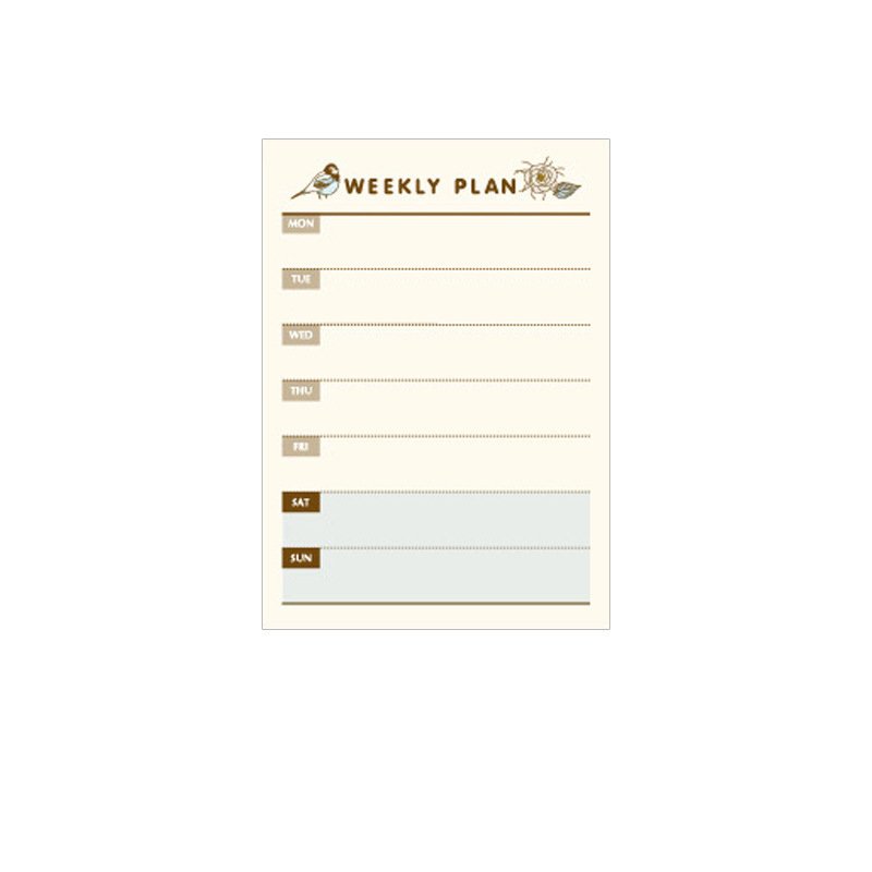 Hot Selling High Quality Promotional Paper Sticky Notepad Time Schedule Weekly Planner